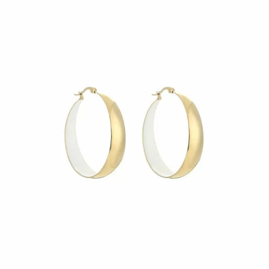 Oorbellen White Hoops