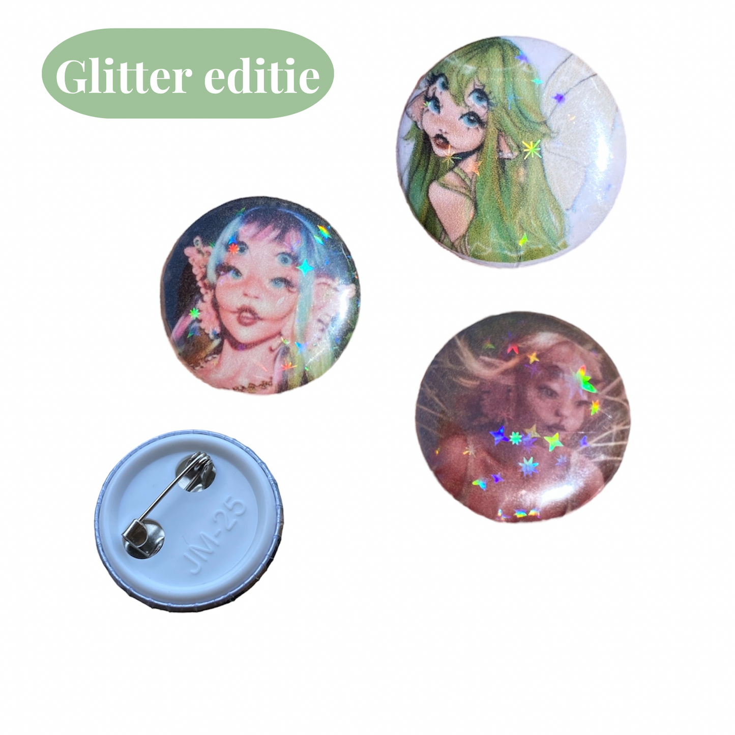 Melanie Martinez Glitter Button set