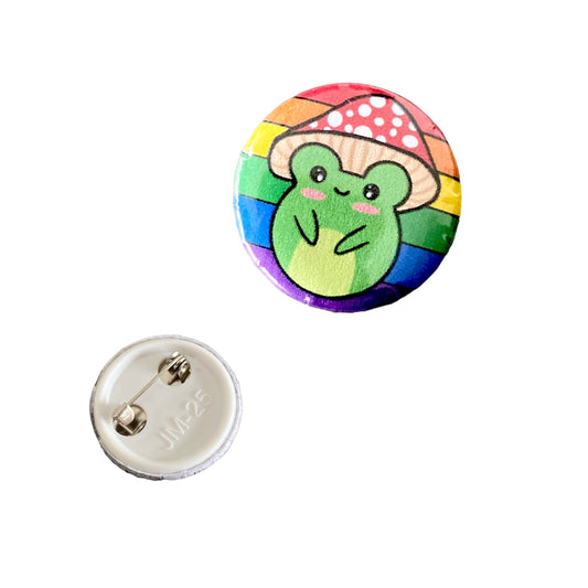 Rainbow froggie button