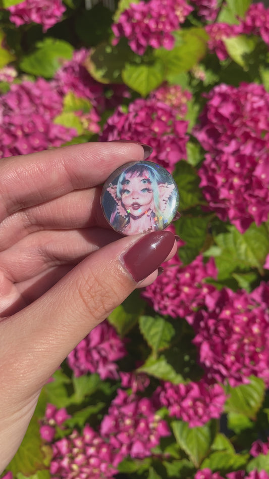 Melanie Martinez Glitter Button set