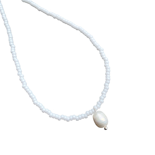 Kralenketting White Pearl