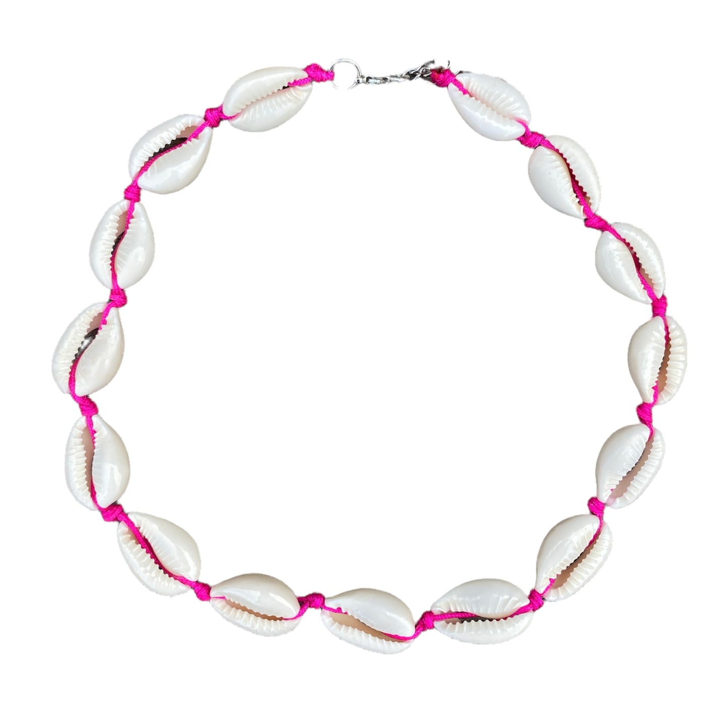 Schelpen choker pink